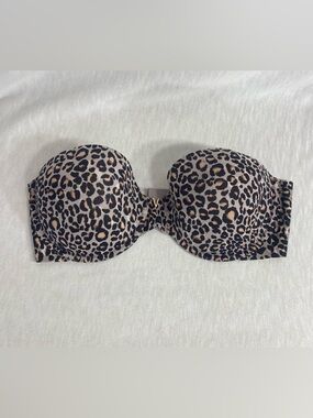 Victoria's Secret Leopard Print Strapless Multiway Bra Size 38D